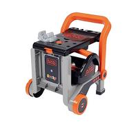 Black & Decker Kids Workbench 3 in 1 Mobile Workshop Including Devil Workmate, Workbench, Wheelbarrow Plus 19 Accessories, Ages 3+