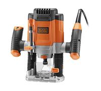 BLACK + DECKER KW1200EKA-QS KW1200EKA-QS-1.2000W Milling Machine with Accessories and case, 1200 W, Orange