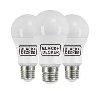 BLACK+DECKER® - LED GLS Lightbulbs - Pack of 3 Light Bulbs • 12.6W • E27 Screw Base • Daylight 6500K • Non-Dimmable • 1521 Lumens • Energy Class E