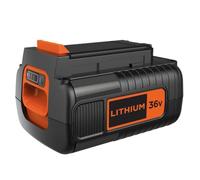 Black + Decker Li-Ion replacement battery (36V 2.5Ah, 36V/2.5 Ah lithium-ion battery compatible with all 36V battery system garden and household appliances with charge status indicator) BL2536
