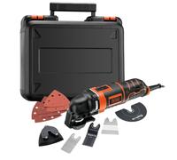 BLACK & DECKER MT300KA-QS Multi-herramienta Oscilante 300w, Velocidad Variable 10.000-22.000 Opm, Angulo Oscilacion 1,4deg/2,8deg. Incluye 12 Accesorios Para Cortar/rascar/sandpaperr Y Case for...