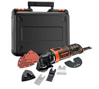 BLACK & DECKER MT300KA-QS Multi-herramienta Oscilante 300w, Velocidad Variable 10.000-22.000 Opm, Angulo Oscilacion 1,4deg/2,8deg. Incluye 12 Accesorios Para Cortar/rascar/sandpaperr Y Case for...