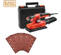 BLACK+DECKER 240 W Orbital Sander Power Tool 1/3 Sheet with Kitbox, KA320EKA-GB