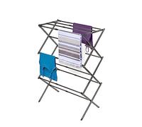 BLACK+DECKER Organization Expandable/Collapsible Clothes Rack. Essential for Camping/Trailers or Anywhere You Air Dry Laundry. Oversized for Multiple Garments, Alloy Steel, Gray