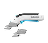 BLACK+DECKER Powered Scissors 3.6v, Extra Long Trigger, LED Light, Ultra-Ergonomic Design, 1.5Ah Battery, USB Charging, Includes 2 Cutting Blades BCSC115-XJ