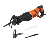 BLACK+DECKER Reciprocating Saw - 750 W - Variable Speed - 2800 RPM - Adjustable Head Depth - Tool-Free Blade Change - Removable Branch Holder and 2 Blades - BES301-QS