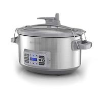 BLACK+DECKER SCD7007SSD Digital Slow Cooker with Temperature Probe + Precision Sous-Vide Capacity, Stainless Steel