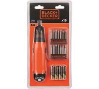 Black & Decker 19 Piece 6V Cordless Screwdriver Set, Orange