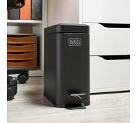 BLACK+DECKER Slimline Pedal Bins / 5L or 20L / 3 Colours / Stylish Modern Design