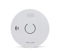 BLACK + DECKER SMOKE ALARM 10 YEAR SEALED BATTERY, Optical Sensor for Home with Test + Silence Button, Smoke Detector, White