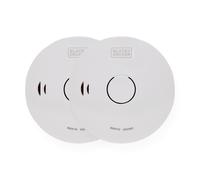 BLACK + DECKER SMOKE ALARM 10 YEAR SEALED BATTERY, Optical Sensor for Home with Test + Silence Button, Smoke Detector, White