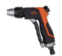 BLACK+DECKER Spray Gun - Garden Sprayer for Garden Hose - Adjustable Water Flow - ABS Plastic and Thermoplastic Rubber - Black/Orange