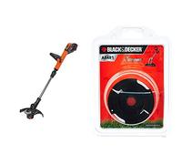 BLACK+DECKER STC1820PCB-XJ 18V 28cm Grass String Trimmer-Bare Unit (Battery not Included), 18 V, Black/Orange & A6481 Spool + Line for Reflex Strimmer