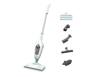 BLACK+DECKER - Steam Mop with Hand Cleaner and 5 Accessories - Multifunctional 1300W - Heating Time 25 sec - 180° Swivel Head - 350 ml Tank - FSMH13E5-QS [Energy Class