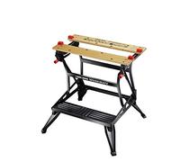 BLACK+DECKER Tough Work Bench Saw Horse, Dual Height Heavy Duty Steel Frame, WM626-XJ
