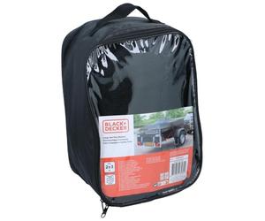 Black+Decker Trailer Net - 2 x 3 m - Stretchy Elastic Band 8 mm - With Storage Bag - Black