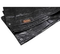 BLACK+DECKER Trailer Tarpaulin, 3 x 4 m, Includes Rubber Cord, 14 Aluminium Eyelets, Water-Repellent