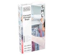 Black & Decker Vacuum Storage Bags Set Of 3 Space Saver Bags For Clothes, Bedding & Travel Reusable Air-Tight Seal