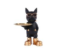 Black Decoration Statue, Dog Decoration Key Tray, for Hallway Key Tray, Sweets, Remote Controls, Lipsticks, Storage Tray,Black D