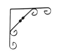 Black Decorative Metal Shelf Bracket Support Ornamental 200 x 200mm