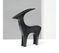 Black Deer Sculpture Aluminum Table Décor - Aluminium Black - Chic Deer Design - Desks, Bookshelves, Tabletops - Playful Yet Stylish