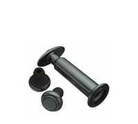 BarCraft Wine Vacuum Pump and Bottle Stoppers Set in Gift Box, 3 Pieces, Black