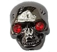 Black demon goth skull knob for electric or bass guitar with screw gothic scull