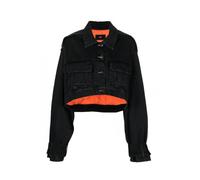 Black Denim Jacket with Spread Collar - female - 3X1 - Denim Jackets - Black - S - Jackets S
