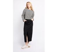 Black Denim Midaxi Skirt Little Mistress Black 14