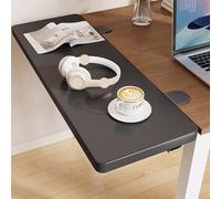 Black Desk Extender Tray 27.5" x 7.8" Clamp-On Shelf Rounded-Edge Keyboard Tray & Arm Rest for Office & Home Workstation nizer