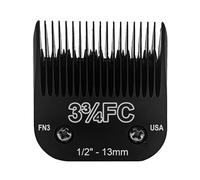 Black Detachable Pet Dog Grooming Clipper Stainless Steel Blades Set，Compatible for Oster，A5，Compatible for Wahl，KM10 Series Clippers(3FC-13mm)