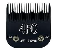 Black Detachable Pet Dog Grooming Clipper Stainless Steel Blades Set,Compatible With Andis,Oster A5,Compatible For Wahl， KM10 Series Clippers Hair Clipper Parts(4FC-9.5mm)