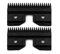 Black Detachable Pet Dog Grooming Clipper Stainless Steel Blades Set,Compatible With Andis,Oster A5,Compatible For Wahl， KM10 Series Clippers Hair Clipper Parts(2pcs Ceramic Blade)