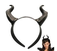 Black Devil Horns Headband Halloween Demon Horns Headband Gothic Devil Ears Hairband Darkness Headpiece Halloween Party Favors Decorations Day of the Dead Hair Accessories for Women Men Girls 1PCS