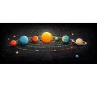 Black Diamond Art, Planet 5D Diamond Painting Kits, 5D Full Drill Crystal Art Kits for Adults, Cross Stitch Embroidery Crafts Pictures, DIY Adult Crafts, Gifts, Spring Decoration, 24x12in D-5448