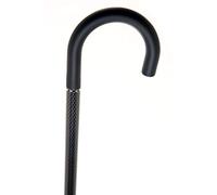 Black Diamond Carbon Fibre Crook Handle Walking Stick with Soft Touch Handle 37" (94cm) Height