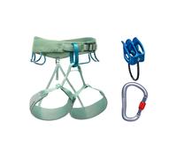 Black Diamond - Complete climbing kit - W Momentum Harness Package Desert Sage for Women - Size M - Green Green M