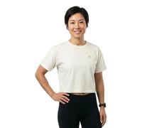 Black Diamond Diamond Crop Short Sleeve T-shirt White XS Woman