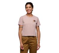 Black Diamond Faded Crop Short Sleeve T-shirt Purple L Women