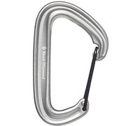 BLACK DIAMOND LiteWire Carabiner | Lightweight Hot-Forged Wiregate | Durable Aluminum Build | Smooth Clipping for Trad & Sport Rock Climbing | Gray