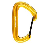 BLACK DIAMOND LiteWire Carabiner | Lightweight Hot-Forged Wiregate | Durable Aluminum Build | Smooth Clipping for Trad & Sport Rock Climbing | Yellow