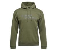 Black Diamond Mini Stacked Hoodie Forest Green - L