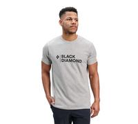 Black Diamond Mini Stacked Short Sleeve T-Shirt Light Grey - S