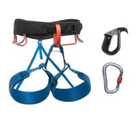 Black Diamond Mens Momentum Harness - Pilot Package - Complete Rock Climbing Package, Kingfisher 24, Large