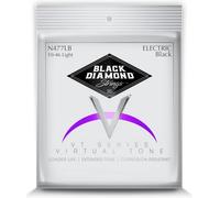 Black Diamond N477LB Black Coated Nickel Wound Electric Guitar Strings, Light