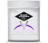 Black Diamond N477XLB Black Coated Nickel Wound Electric Guitar Strings, Extra Light