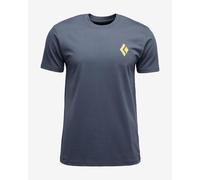 Black Diamond Shredded Short Sleeve T-shirt dark grey yellow - S