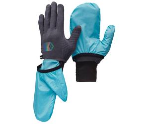 Black Diamond - Softshell trail running gloves - Deploy Wind Hood Gloves Carbon-Glacier for Men in Nylon - Size S - Blue Blue S