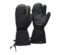 Black Diamond - Warm and waterproof mountaineering mittens in PrimaLoft® - Alpine 3-Finger Mitts Black Carbon in Leather - Size L - Grey Grey L