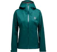 Black Diamond - Waterproof and breathable Jacket - W Fineline Stretch Shell Deep Woods for Women - Size S - Green Green S